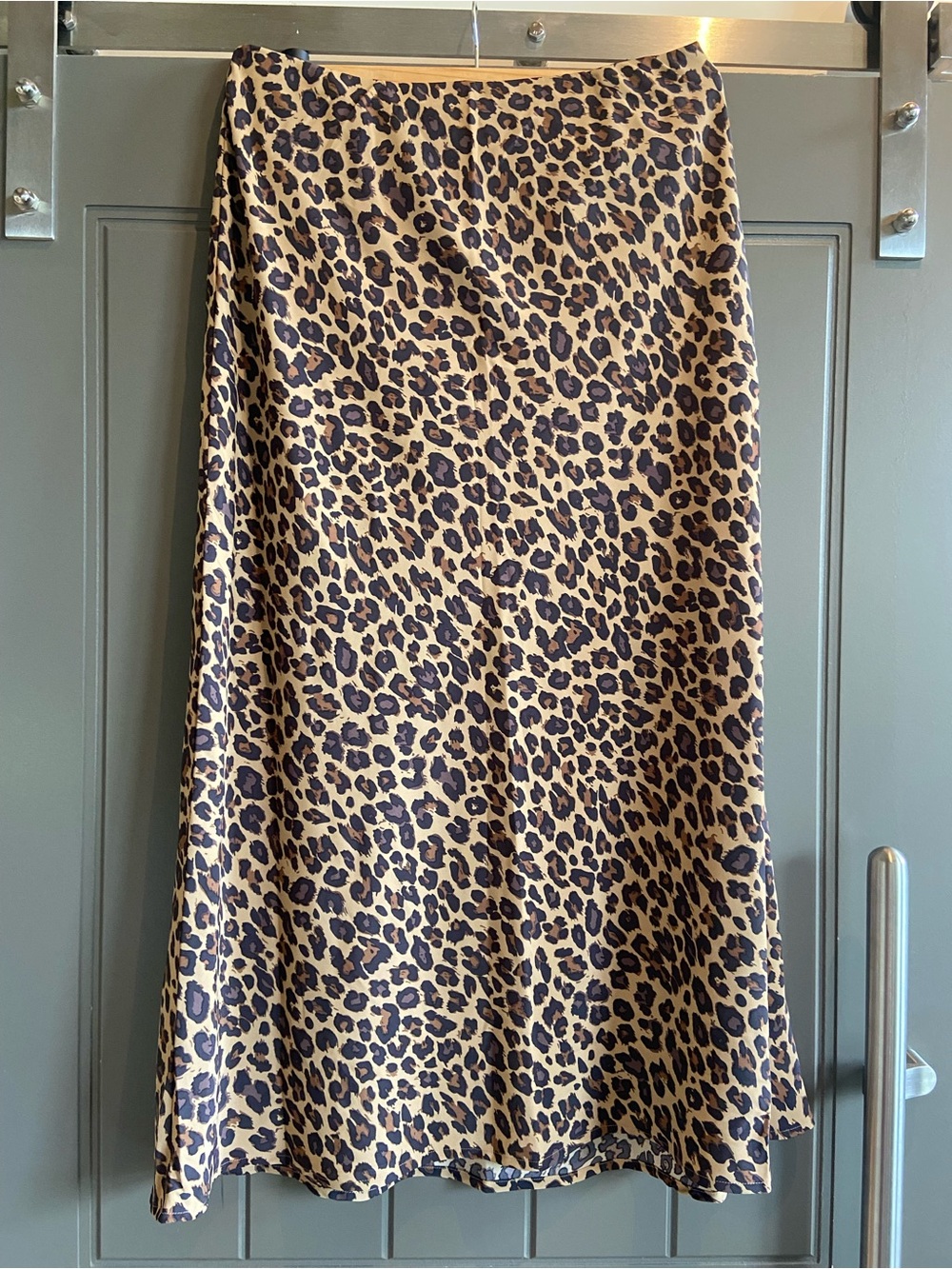 Abercrombie & Fitch Leopard-Print A-Line Skirt - Tan & Black
